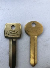 vintage Ford car key blanks. May Have Some Tarnish. Uncut New But Old!