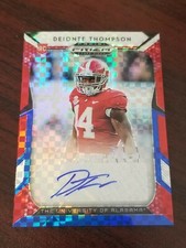 2019 Prizm Draft Picks Auto Red White Blue Deionte Thompson Alabama #'d 91/99