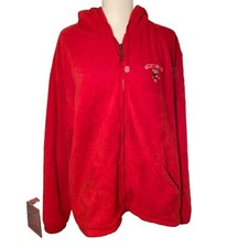 wisconsin badgers fleece Full Zip Hooded Jacket Men s Size L