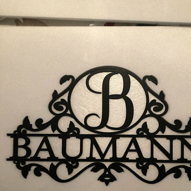 Personalized Last Name Metal Sign Outdoor Use Monogram Initial Housewarming Gift - Image 4 of 4