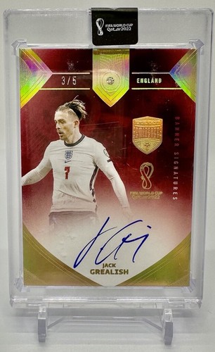 Jack Grealish #BS-JG 2022 Panini Eminence FIFA World Cup Banner Signatures card
