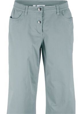 Hose mit Bequembund extra-weit geschnitten Gr. 40 Silbergrau Damenhose Neu