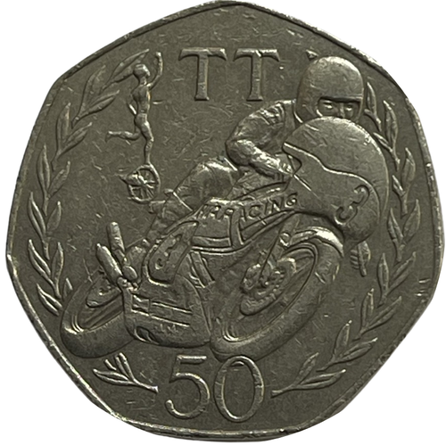 ISLE OF MAN 50P / FIFTY PENCE - TT - TOURIST TROPHY MOTORCYCLE RACES - Picture 7 of 23