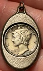 1942 Liberty Mercury Dime Pendant