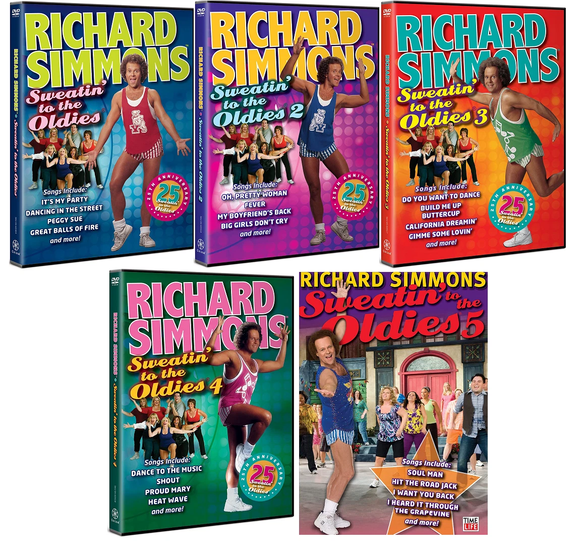 T-shirt Coton Richard Simmons Sweatin' To The Oldies - Noir, Neuf Avec étiquettes