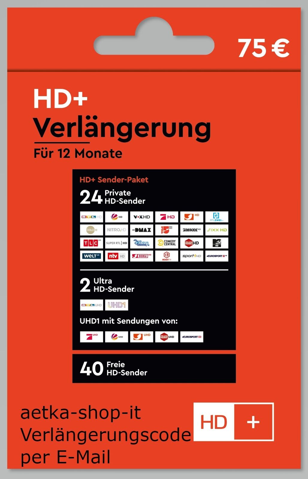 HD+ Plus Verlängerung 12 Monate für Alle Karten online kaufen eBay