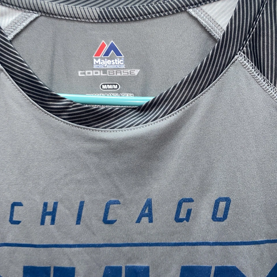 Majestic ThermaBase Chicago Bears пуловер рубашка мужская средний синий длинным рукавом - Изображение 3 из 4
