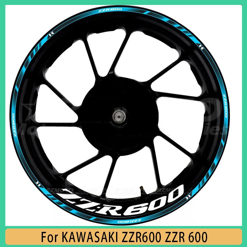 For KAWASAKI ZZR600 ZZR 600 CNC 17 Inch Wheel Hub Decal Decorative Rim Stickers Foto 4 de 4
