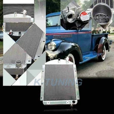 3 Rows Aluminum Radiator Performance For 1941-46 Chevy Truck V8 Small Block