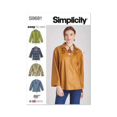 SIMPLICITY Schnittmuster 9681 Misses Damen Frauen Bluse 20W-28W