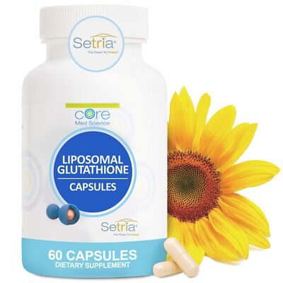 Core Med Science Liposomal Glutathione Supplement 500mg 60 Capsules - Pure Re...