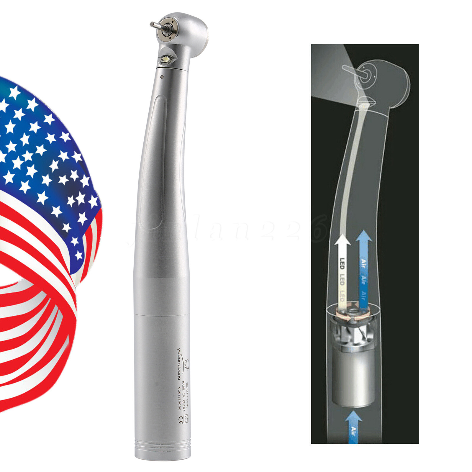 KaV Style Dental LED E-generator / Fiber Optic Handpiece / 4/6H Quick Coupler