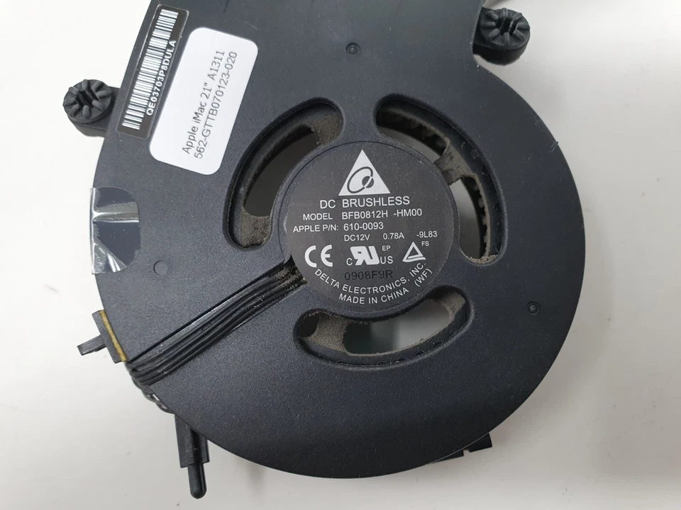 Apple iMac A1311 2010 21.5 " Fan CPU Cooling Fan 610-0093 BFB0812H Genuine Item - Image 4 of 4