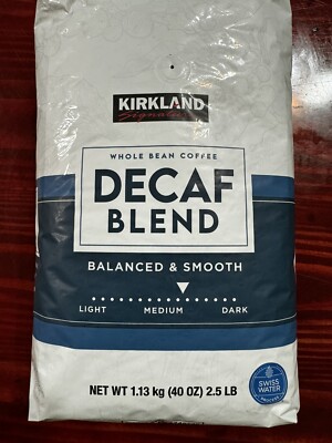 Kirkland Signature DECAF House Blend Whole Bean Coffee Best Before Sep 10 2025