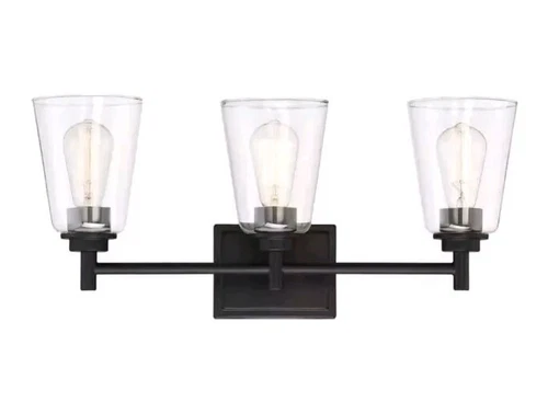 Designers Fountain Vanity Lighting 6.5"x5" Multi Mounting Clear Matte Black - Picture 1 of 3