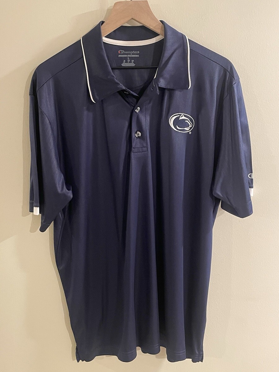 Penn State Nittany Lions Polo Shirt Champion Blue Embroidered