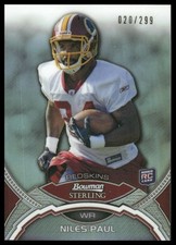 Niles Paul Rookie /299 2011 Bowman Sterling #9 Washington Redskins