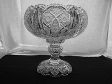 American Brilliant Cut Glass 1876-1916 Holiday punch bowl Ideal by J. D. Bergen