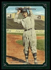Walter Johnson 2007 Upper Deck Masterpieces #21 Windsor Green Senators Card
