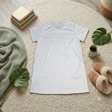 NWT XXL White V-Neck T-Shirt Dress | Moisture Wicking Active Lounge