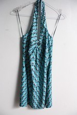 Urban Outfitters Retro Print Halter Neck Dress NEW - Multi - Size Small S (G12)