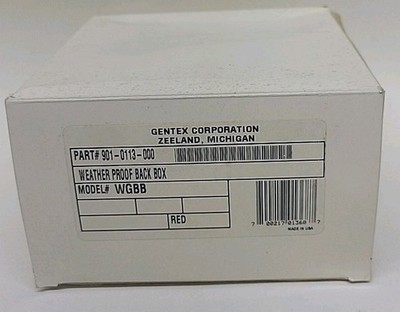 Gentex WGBB Fire Alarm Weatherproof Back Box Red (NEW OLD STOCK)