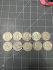 10x Franklin Silver Half Dollars 1951–1963 | 90% Silver | 3.61 oz ASW Lot #2