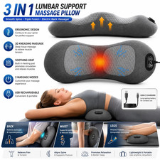 3  in  1 Electric Back Massager, Smooth Spine Triple Fusion Lumbar Support Pillow