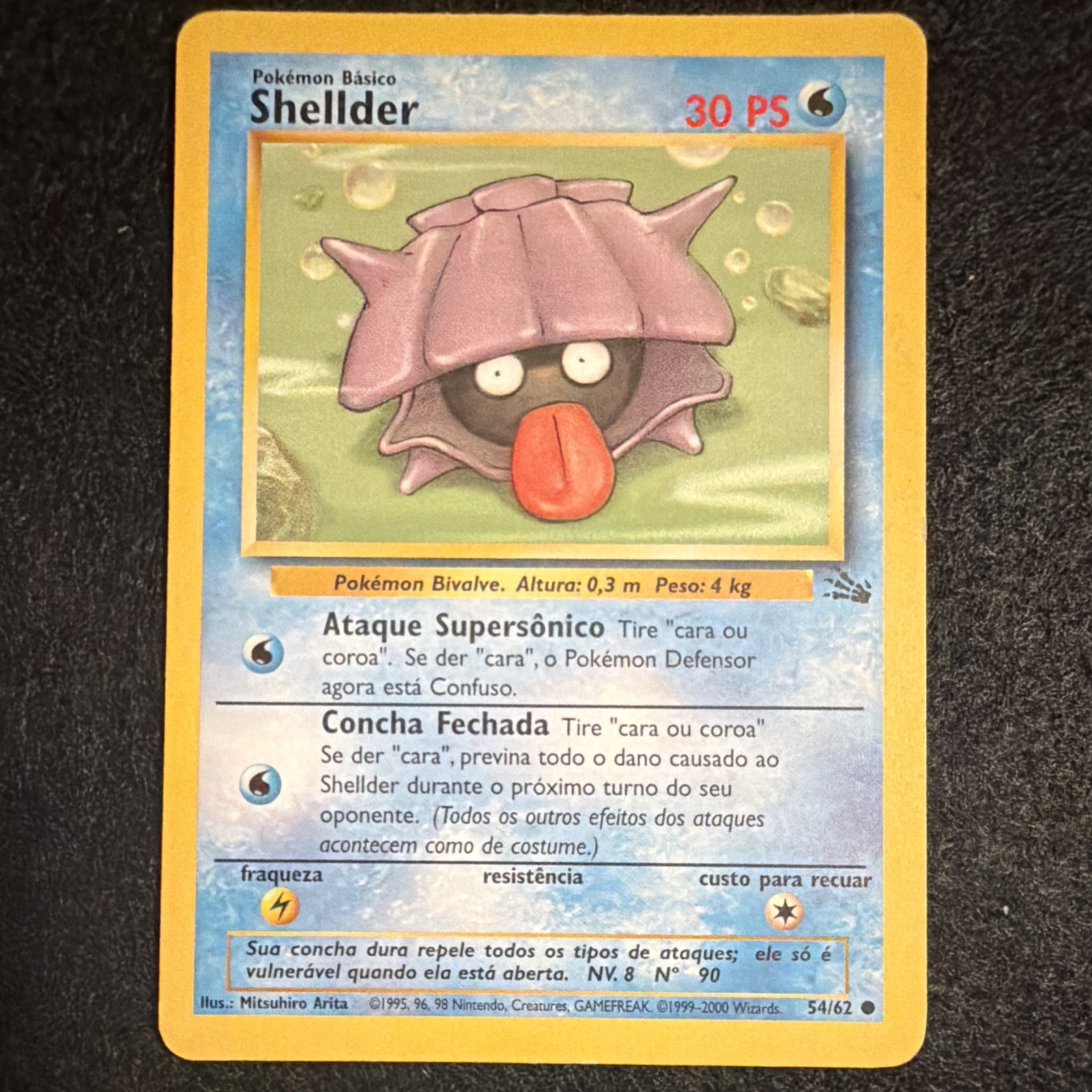 Shellder 54/62 Fossil Common 30 HP PT 1999 SPN Pokemon TCG