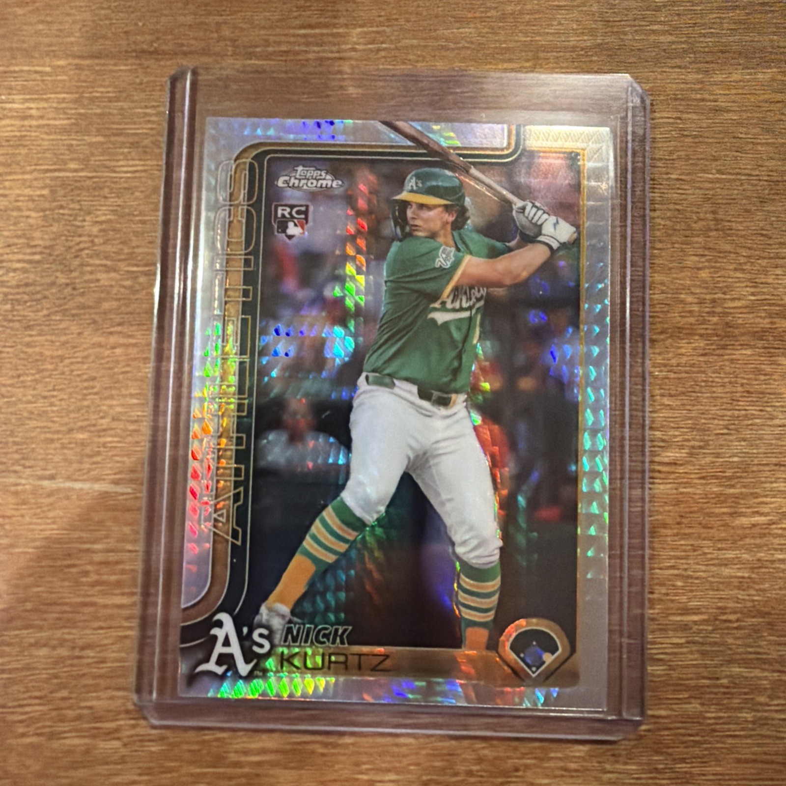 2025 Topps Chrome Update Nick Kurtz RC Prizm Refractor Athletics USC178