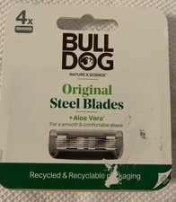 Bulldog Original Steel Blades 5-Blade Razor Cartridges For Men Pack of 4 Blades 2.40 per gallon