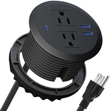 3 Inch Desktop Power Grommet,20W USB C Fast Charging Station,3-USB Port,Flush...