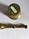 Vintage Cast Metal Brass or Bronze Apothecary MORTAR & PESTLE — photo 9