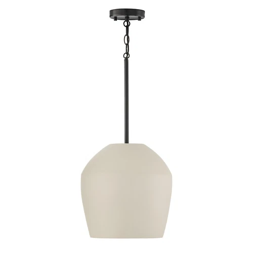 Capital Lighting Della 1 Light 13" Pendant, Terracotta Ivory - 354212IV - Picture 1 of 1