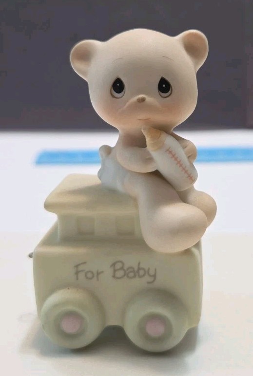 PRECIOUS MOMENTS Birthday Train Series For Baby May Your Birthday Be Warm 15938