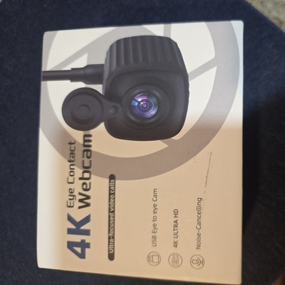 4K Autofocus Webcam with Eye Contact Correction Suction Moun Center Camera new 
