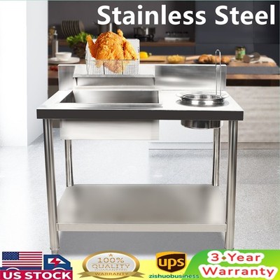 Breading Table Manual Station Chicken Fish Fried Worktop Prep Station Commercial