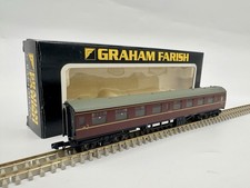 Graham Farish 374-003 Mk1 Open Second SO Maroon N Gauge Coach Boxed #ND52