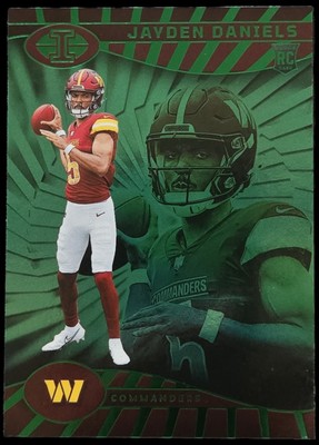 2024 Panini illusions - #93 Jayden Daniels (RC) - Emerald Green - Commanders ROY
