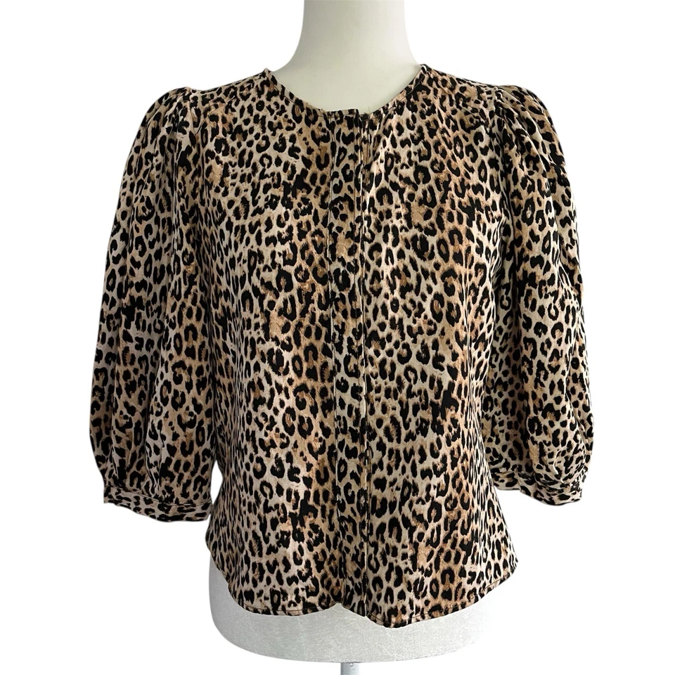 Blusa ZARA Leopardo Estampado Animal Top Zw Colección 9479/064 Talla M Foto 3 de 4
