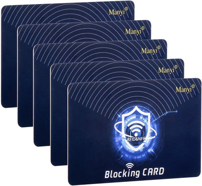5Pcs RFID Blocking Card, Protection Entire Wallet and Purse Shield, Contactless 
