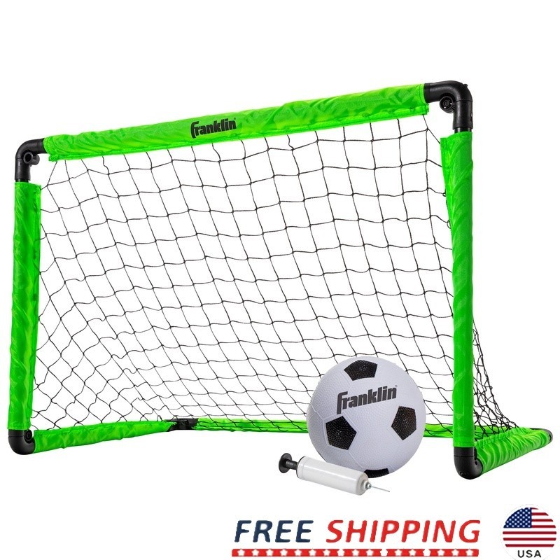 Mini conjunto de portería de fútbol portátil para niños red de fútbol bomba de pelota juego interior exterior nuevo