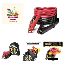 Heavy Duty Jumper Cables with Alligator Clips, 100% Pure Copper Wire, Positiv...