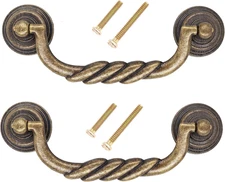 Binifimux 2-Pack 4.25" Vintage Cabinet Pulls Bronze Tone for Doors Cupboard Ches