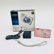 Sony Cyber-shot DSC-WX7 16.2MP Digital Camera Pink Tested Working w/ Charger
