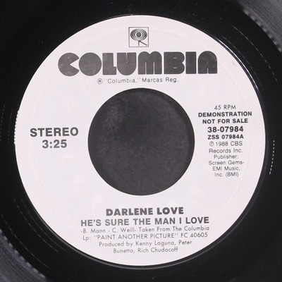 DARLENE LOVE: he's sure the man i love / same COLUMBIA 7'' Single 45 RPM
