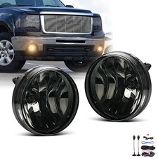 Fog Lights Assembly for 2007 2008 2009 2010 2011 2012 2013 GMC Smoke Lens