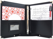 Orginal -MSP PU Leather Sheet Music Holder  9.5" X 12" - Music Folder with Hand