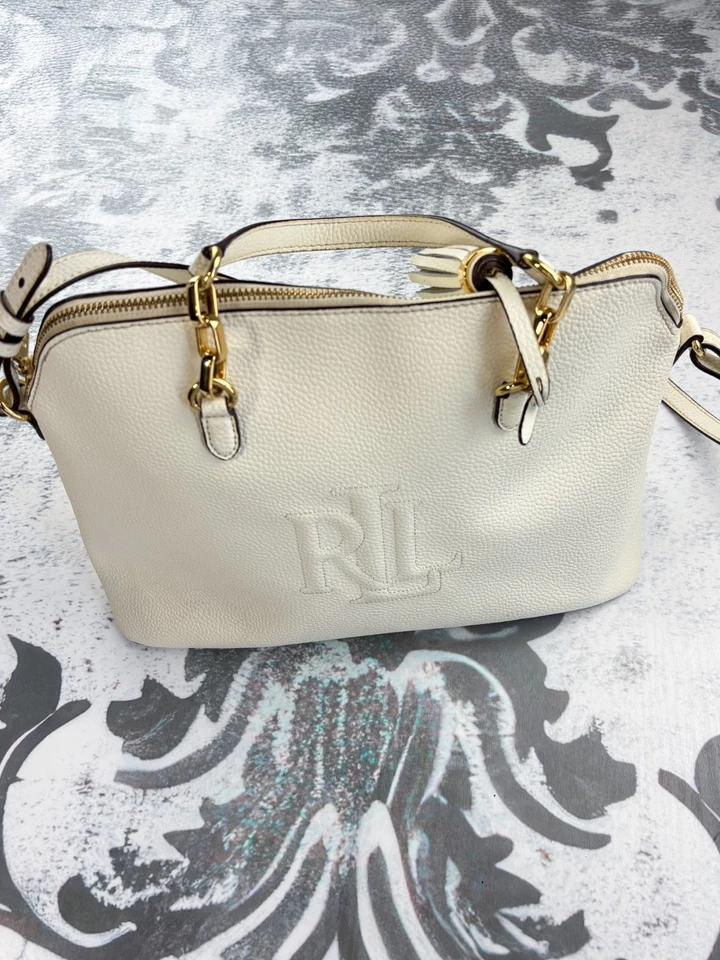 Sac Lauren Ralph Lauren femme cuir blanc - très bon état - Photo 2/4