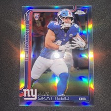 2025 Topps Chrome NFL Cam Skattebo Prism Silver Rookie